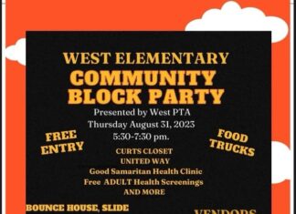 West Elementary community block party Aug. 31
