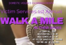 Victim Services invites community to ‘Walk a Mile in Their Shoes’ Oct. 28