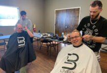 CCSO employees receive free haircuts from local duo