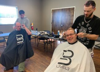 CCSO employees receive free haircuts from local duo