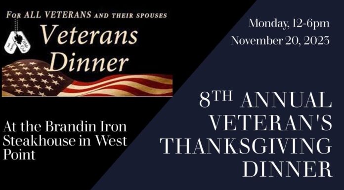8th annual Veterans Thanksgiving Dinner Nov. 20