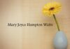 Obituary: Mary Joyce Hampton Watts