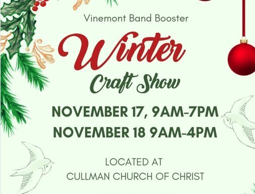 Vinemont Band Booster Winter Craft Show set for Nov. 17-18