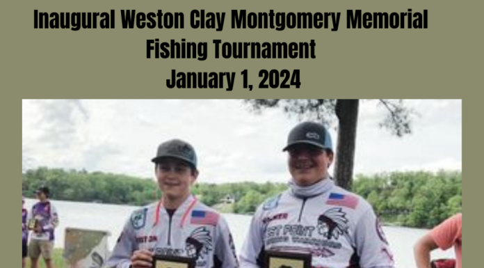 Weston Clay Montgomery Memorial Fishing Tournament set for Jan. 1