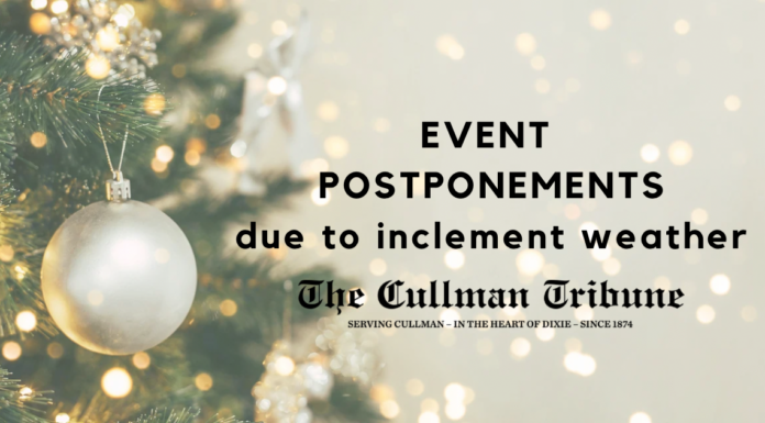 Weekend event postponements