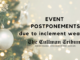 Weekend event postponements