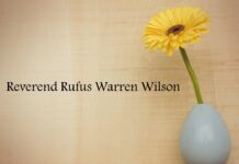 Obituary: Reverend Rufus Warren Wilson