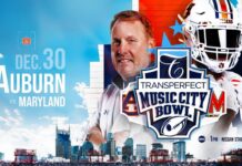Auburn to play Maryland in TransPerfect Music City Bowl