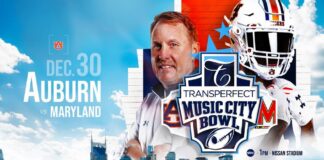 Auburn to play Maryland in TransPerfect Music City Bowl