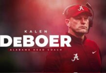Kalen DeBoer named head coach of Alabama Football Kalen DeBoer, recipient of six 2023 national Coach of the Year awards, becomes Crimson Tide’s 28th head coach. (Alabama Athletics)
