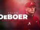 Kalen DeBoer named head coach of Alabama Football Kalen DeBoer, recipient of six 2023 national Coach of the Year awards, becomes Crimson Tide’s 28th head coach. (Alabama Athletics)