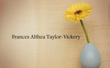 Obituary: Frances Althea Taylor-Vickery