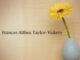 Obituary: Frances Althea Taylor-Vickery