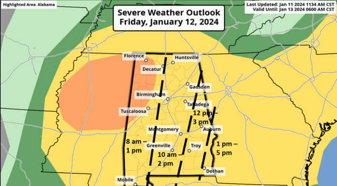 Severe weather possible followed by potential winter precipitation and bitterly cold temperatures next week