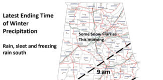 Winter precipitation ending this morning but bitterly cold temperatures continue