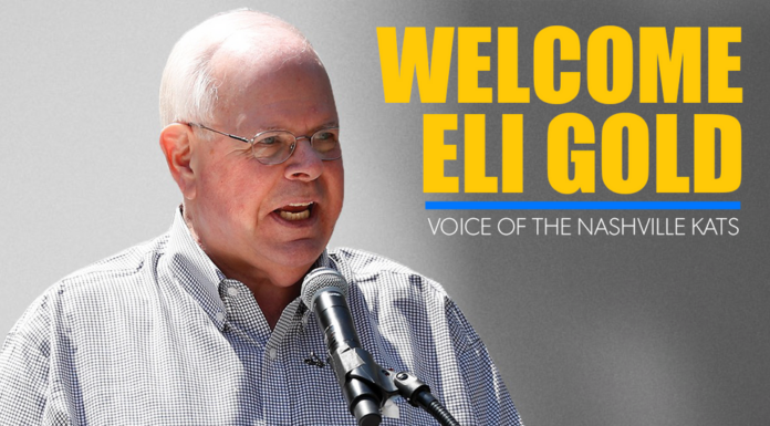 Legendary announcer Eli Gold named “Voice of the Nashville Kats”