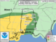 2 waves of rain and potential severe weather today and Monday