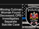 Missing Cullman woman found deceased; CPD investigate separate suicide case