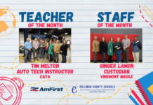 Cullman County Schools announces February Teacher, Staff Member of the Month