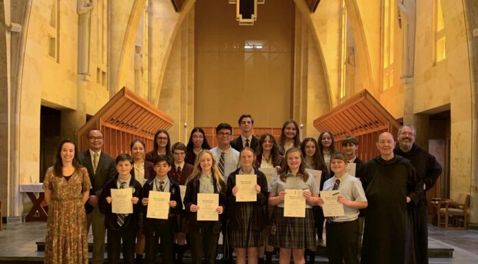 13 students inducted into National Junior Honor Society at St. Bernard Prep