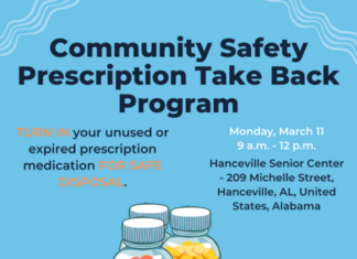 Hanceville Police Department hosting Community Safety Prescription Take Back Program