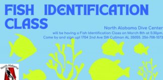 North Alabama Dive Center hosting Fish Identification Class
