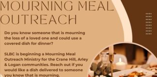 Smith Lake Baptist Church providing meals to those in mourning