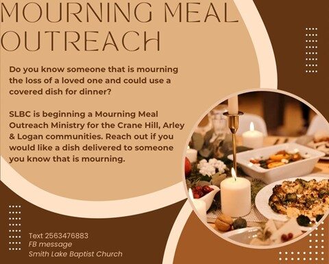 Smith Lake Baptist Church providing meals to those in mourning