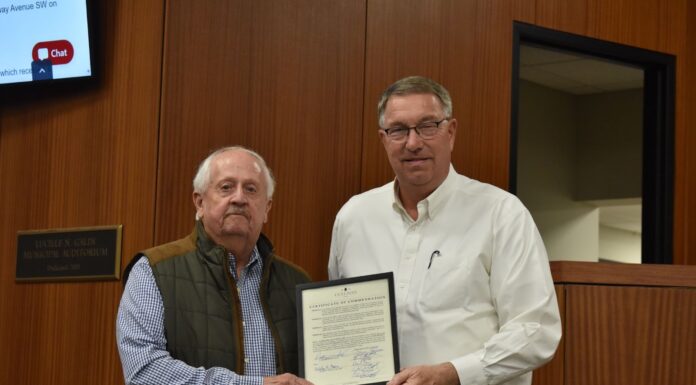 Cullman City Council honors Don Hewitt for Zoning Board service