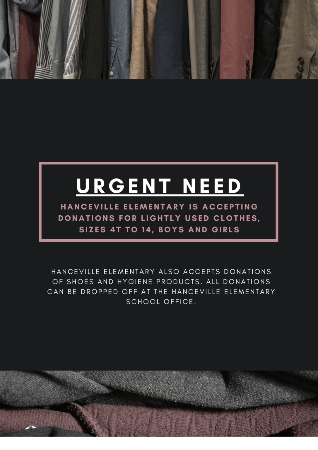 Urgent need for clothing at Hanceville Elementary - The Cullman Tribune