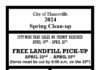 City of Hanceville 2024 Spring Clean-up April 19-20, 22-25