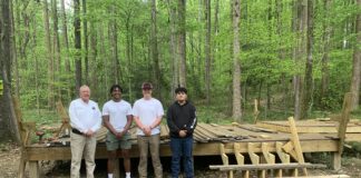 CATA students erect outdoor classroom at Sportsman Lake Park