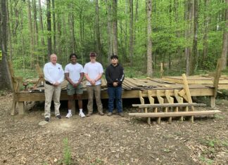 CATA students erect outdoor classroom at Sportsman Lake Park