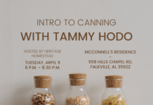 Heritage Homestead hosting Intro to Canning class April 9