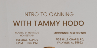 Heritage Homestead hosting Intro to Canning class April 9