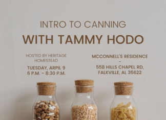 Heritage Homestead hosting Intro to Canning class April 9
