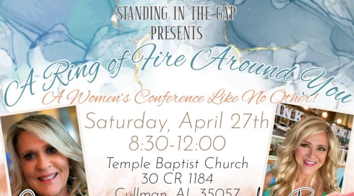 FAITH: Temple Baptist Church hosting ‘Ring of Fire Around You’ Women’s Conference April 27