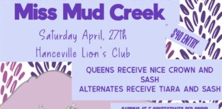 Inaugural Miss Mud Creek Pageant taking place April 27