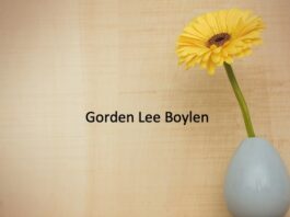 Obituary: Gorden Lee Boylen