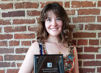 Lauren Agnello of Cullman receives UA Department of Art and Art History Outstanding Student Award