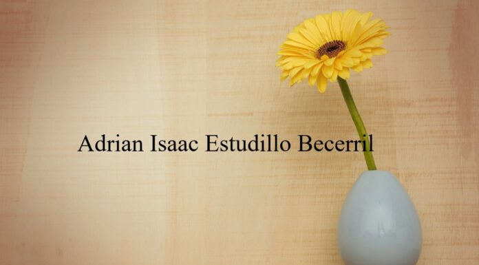 Obituary: Adrian Isaac Estudillo Becerril