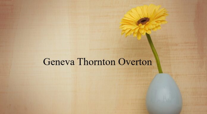 Obituary: Geneva Thornton Overton