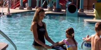 WildWater Cullman joins World’s Largest Swimming Lesson to promote water safety WildWater Cullman on Thursday, June 20, 2024, participated in the 15th annual World's Largest Swimming Lesson. (Cullman Parks, Recreation & Sports Tourism)