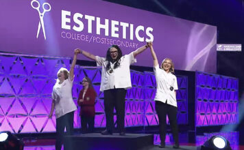 12 Wallace State students earn medals at SkillsUSA National Leadership and Skills Conference Kyndall Winters of Nauvoo celebrates winning a gold medal in esthetics at the 2024 SkillsUSA National Leadership and Skills Conference.
