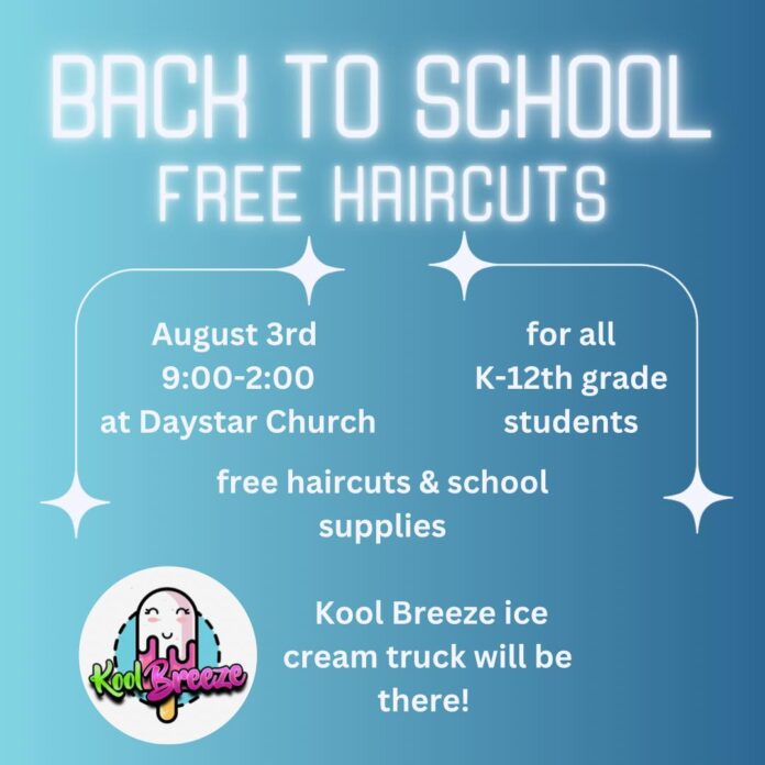 CAPTION 1 - Free Haircuts event