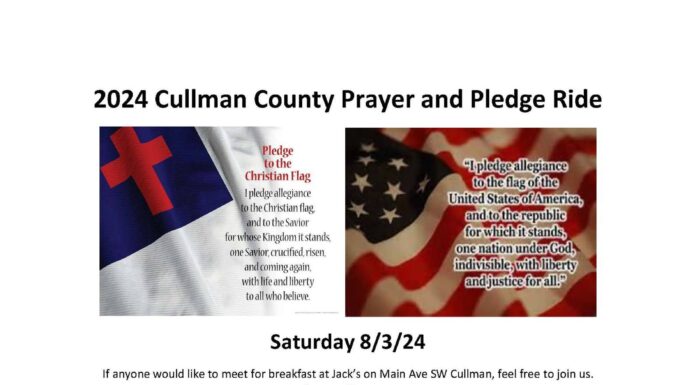 Community invited to 2024 Cullman County Prayer and Pledge Ride Aug. 3