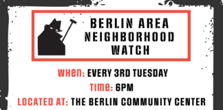Berlin Area Neighborhood Watch meeting set for Sept. 17 – all invited