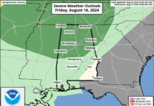 Severe thunderstorms possible today through Sunday