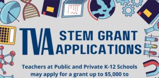 TVA STEM Grant opportunity for Cullman teachers – applications close Sept. 15