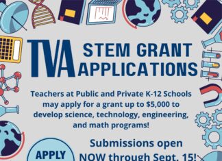 TVA STEM Grant opportunity for Cullman teachers – applications close Sept. 15